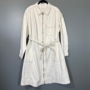 Ava & Viv Tan Trench Coat Zipper Front Shirt Dress - Size X - Women's Plus Size